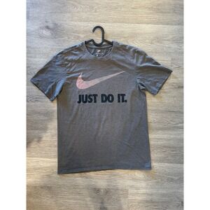 Nike Mens Athletic Cut Just Do It Graphic Tee Grey Medium